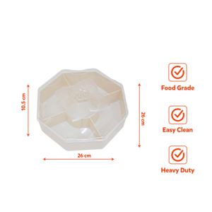 Contenedor de Almacenamiento de Alimentos con Divisiones, Color Rosa, 26cm X 26cm X 10.5cm, Plástico de Grado Alimenticio, Fácil de Limpiar, Resistente, Apilable, a Prueba de Humedad, con Tapa Abatible - Product Image 4