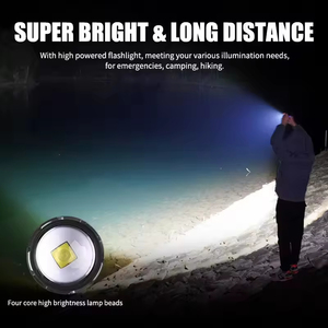 Lámpara Multifunción OEM/ODM para Camping, Senderismo y Escalada, Cuerpo de Aleación de Aluminio, Luz Láser Blanca de Advertencia Lateral, USB, AA, IP65 - Product Image 4