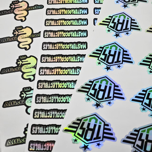 Citas motivacionales con escena de <span class=keywords><strong>lobo</strong></span> de dibujos animados, 50 Uds., pegatinas de caja dorada de Anime, 20ml, calcomanías transparentes para coche Diy, caja holográfica para nota - Product Image 3