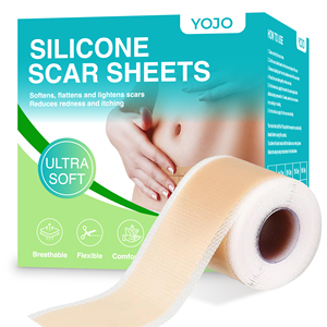 Bande adhésive en silicone YOJO réutilisable, adhésif médical doux pour l'élimination des cicatrices, pour la chirurgie, la césarienne, les vergetures, OEM - Product Image 1