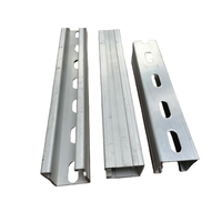 Profilés en C légers en alliage d'aluminium galvanisé, rail en acier rainuré et nervuré, support de suspension pour tuyaux, découpe standard AiSi