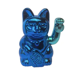 Caixa de dinheiro em resina de cerâmica para gato da sorte galvanizada japonesa personalizada SE7 Maneki Neko
