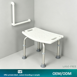 Support de douchette ergonomique à contour incurvé avec pieds en caoutchouc antidérapants épaissis, tabouret de douche portable - Product Image 1