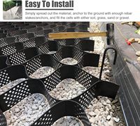 Géocellules en HDPE pour murs de soutènement extérieurs, fabriquées en matériau HDPE, anti-corrosion, écologiques, conception 3D, protection paysagère