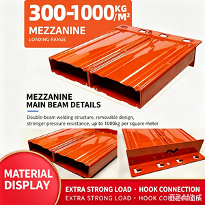 Système de plancher en mezzanine modulaire robuste pour plateforme de stockage en entrepôt - Product Image 2