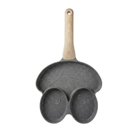 E-Top Cookware Poêle à œufs en forme de grenouille, lot de 3 cavités, couleur et emballage personnalisables, pour œufs pochés et préparations à base d'œufs, articles en gros