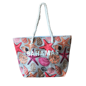 Bahamas 디지털 인쇄 비치 가방 제조 업체 직접 판매, 맞춤형 마이크로 표준 비치 시리즈 불가사리 패턴 핸드백 - Product Image 2