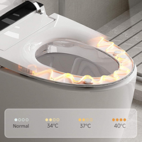 Accessoires de salle de bain de luxe, articles sanitaires, toilettes intelligentes WaterMark, toilettes intelligentes en céramique à siphon, toilettes intelligentes à poser au sol pour WC