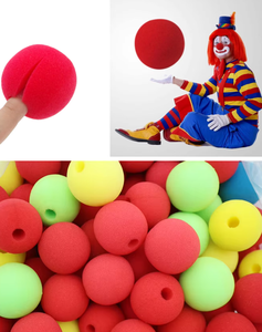 Nouveau Nez de Clown Amusant en Mousse Éponge Ronde Rouge pour Fête de Bal d'École, Personnalisable en Différentes Couleurs pour Halloween - Product Image 3