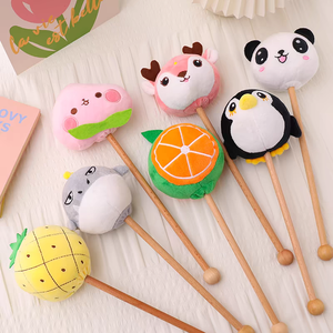 Martillo de Masaje de Peluche de 14 Pulgadas, Súper Suave, Divertido, Innovador, de Dibujos Animados, Lindo Animal, Juguete de Peluche, Durazno, Aguacate, Ciervo, Panda, Piña - Product Image 2