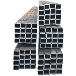 Section creuse en fer noir en métal soudé au carbone doux s275 200x200 tuyau de tube carré en acier galvanisé de calibre 16