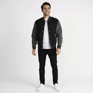 Wholesale Custom Logo <b>Men's</b> Full Sleeves <b>Canvas</b> Varsity <b>Jacket</b> Regular Size Street Wear CollegeBaseballjacket <b>for</b> <b>men</b> - Product Image 1