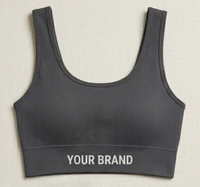 Ensemble de yoga côtelé sans couture 2 pièces : short taille haute et brassière de sport, avec logo personnalisé, vêtements de sport anti-humidité