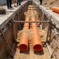 Tube de protection de câble électrique en HDPE MPP, conduite électrique, résistance à l'usure, anti-corrosion, DN100 3mm~6mm 50, directement de l'usine