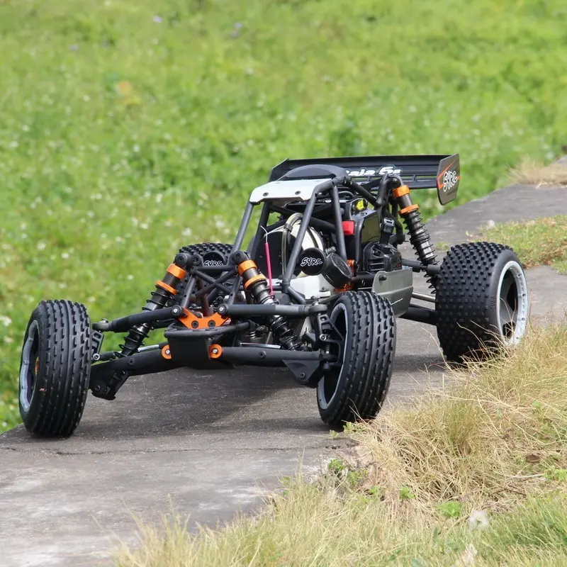 2.4G RC yarış arabası 80km/saat SY Baja 1/5 5B gaz 2 zamanlı motor Off Road kamyon benzinli 30cc CNC arka şok kulesi Brace