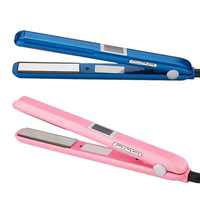 Lisseur de cheveux électrique ionique à infrarouge lointain avec écran LCD, chauffe rapide, plaques en aluminium, double fonction humide/sec, protection contre la surchauffe, usage domestique