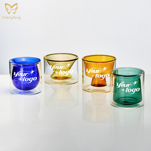 Ensemble de tasses à café et à thé en verre à <span class=keywords><strong>double</strong></span> <span class=keywords><strong>paroi</strong></span> en borosilicate de haute qualité, fabriqué à la main, isolé thermiquement, <span class=keywords><strong>verres</strong></span> à <span class=keywords><strong>espresso</strong></span> à <span class=keywords><strong>double</strong></span> <span class=keywords><strong>paroi</strong></span> - Product Image 1