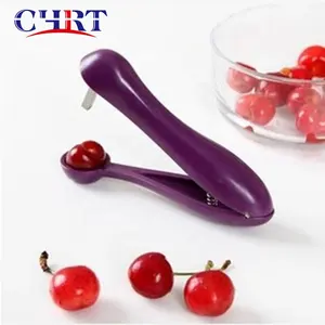 CHRT-Herramienta de cocina para fruta, Corer de plástico Manual de cereza, picadora de fruta, eliminador portátil de fruta de oliva y cereza