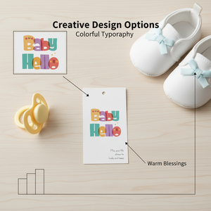 Custom Logo Waterproof Biodegradable Recycled Paper Clothing Hangtags for Garment Bags & Shoes with Embossed Finish - Product Image 4