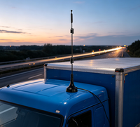 Antenne de communication pour véhicule omnidirectionnelle à double bobine spirale magnétique à gain de signal plus élevé de 8 dBi, personnalisable