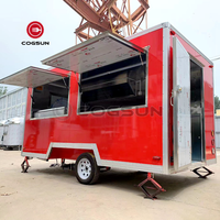 Camion de nourriture de concession personnalisée remorque de nourriture de cuisine de casse-croûte avec entièrement des équipements kiosque de chariot de chien de nourriture de prix bon marché