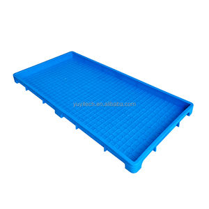 Agri pembibitan putih hijau hitam biru warna kustom plastik dasar datar nampan penyemaian nasi - Product Image 3