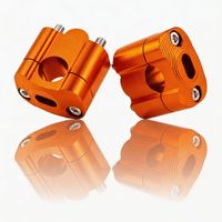 Klem Diameter Variabel Aluminium CNC Modifikasi Motor, Klem Atas Riser Stang Universal 22/28MM