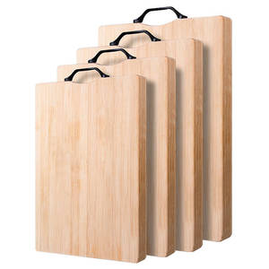 Bamboo Cutting Board Set Rectangle Anti Bacterial Handle Kitchen Chopping Block 4 Piece - Product Image 5
