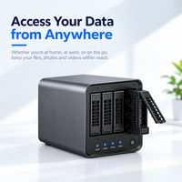 Penyimpanan Terhubung Jaringan 4-Bay Diskless NAS Server Cloud Pribadi Akses Jarak Jauh Album Foto AI Maks 120TB untuk Penggunaan Bisnis & Rumah Tangga