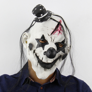 Nicro Realistic Latex Clown <strong>Mask</strong> <strong>Scary</strong> Demon Evil Black Cosplay Costume for Halloween Party Creepy Horror <strong>Mask</strong> - Product Image 2