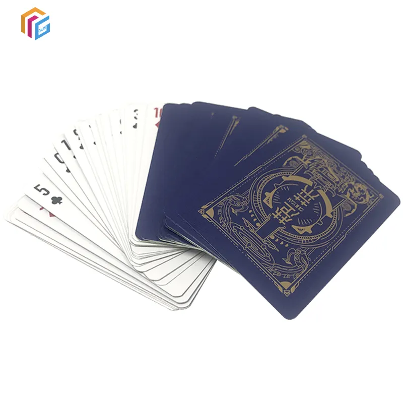 Cartes de jeu en plastique entièrement personnalisées, pièces, dessin entièrement, impression personnalisée, cartes de poker
