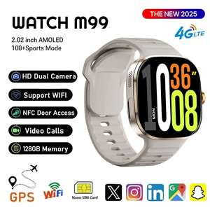 M99 4G akıllı saat 2025 Android OS dönen kamera 3 + 32GB bellek 2.1 "AMOLED ekran GPS yüz tanıma spor Smartwatch - Product Image 3