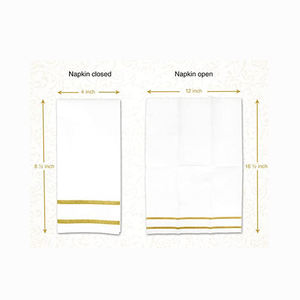 ผ้าเช็ดปากผ้าลินินปักสีดำแบบกำหนดเองผ้านุ่มสำหรับงานเลี้ยงอาหารค่ำผ้าโปร่งตกแต่งโลโก้สำหรับงานแต่งงานงานค็อกเทล - Product Image 2