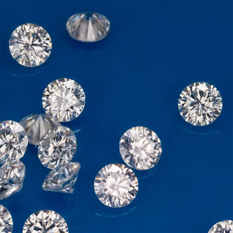 Piedra preciosa suelta de 3,5mm, Diamantes de moissanita cultivados en laboratorio, moissanita de calor redonda blanca