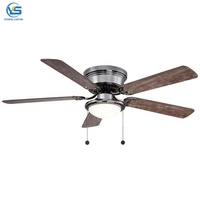 Ventilateur de plafond C082 de 52 pouces avec kit d'éclairage, télécommande, ventilateur à 5 pales en MDF avec lumière
