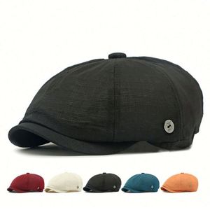 2025 British Vintage Beret Cap Men Women Summer Trendy Outdoor Travel <b>Sunscreen</b> Breathable Newsboy Hat - Product Image 2