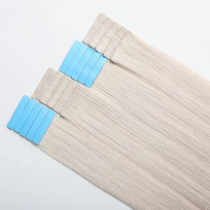<span class=keywords><strong>Extension</strong></span> per <span class=keywords><strong>capelli</strong></span> con nastro invisibile a doppia trama di alta qualità, in vero capello umano vergine, prodotto in Europa - Product Image 2