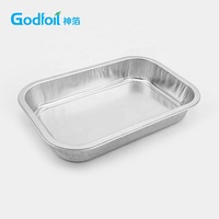 Plateaux de cuisson jetables en aluminium épais et robustes à paroi lisse pour l'emballage alimentaire des restaurants