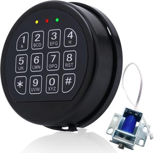 Caja Fuerte Digital Electrónica Antirrobo y Duradera con Cerradura de Teclado y Solenoide para Hogar/Gabinete/Pistola/Caja, Material de Aleación de Zinc - Product Image 1