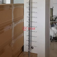 Soporte de exhibición de anteojos de pared Présentoirs Lunette Soporte De Aluminio Para Gafas Barra de exhibición con exhibición de anteojos de bloqueo