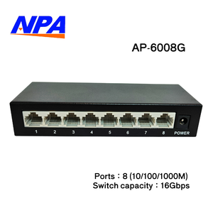 Nicht verwalteter ANPA Gigabit 5/8 Port Ethernet-Switch 10/100/1000Mbps OEM/ODM Eisen gehäuse QoS Stapelbares Heimcomputer netzwerk - Product Image 4