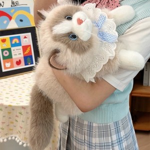Muñeco de peluche de gato de simulación, lindo, con sonido, de la serie 'Healing' para niñas, almohada, regalo, venta al por mayor - Product Image 3