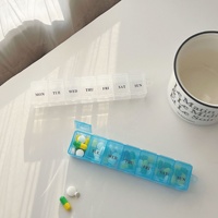 Oem aylık kutu Am Pm hap saklama kutusu için 7 gün Mini hap saklama kutusu ilaç kutusu/plastik 7 gün seyahat cep hap kutusu