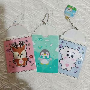 Korean Style PVC Custom Personalized Keychain Card Holder for Photos & Credit Cards - Product Image 3