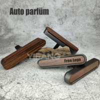 Diffuseur de parfum solide de luxe en métal et bois pour voiture, désodorisant d'air frais pour grille d'aération