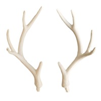 Paire de cornes de cerf Sika blanches simulées, peintes à la main, en fourrure pelucheuse, accessoires de photographie, décorations de Noël, coiffure pour séance photo, direct usine