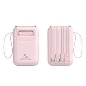 Mini batterie externe LED tout-en-un 20000mAh avec câble intégré, alimentation portable pour extérieur, <span class=keywords><strong>chargeur</strong></span> compact - Product Image 1