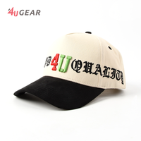 Topi olahraga jalanan Logo bordir huruf 3D dapat diatur uniseks 5 Panel topi bisbol tabir surya topi Snapback