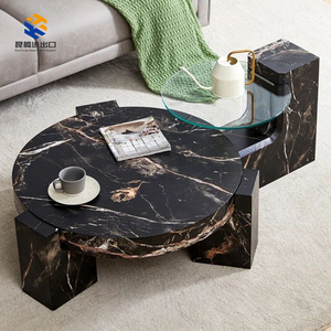 <span class=keywords><strong>Table</strong></span> de salon de luxe en marbre français sur mesure, design moderne noir KT STONE, fabriquée au Fujian, modèle 3D, pour hôtel - Product Image 4
