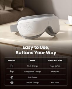 Massaggiatore Oculare Wireless con Musica Bluetooth per Emicranie e Riduzione dell'Affaticamento degli Occhi, Massaggiatore Riscaldato e Vibrante per Migliorare il Sonno - Product Image 5